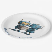 Gearing Up for Baby - Robot Baby Shooter Pappteller (Schrägansicht)