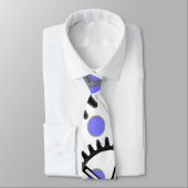 Gears auf Periwinkle Blue Krawatte (Gebunden)