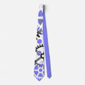 Gears auf Periwinkle Blue Krawatte (Vorderseite)