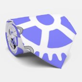 Gears auf Periwinkle Blue Krawatte (Gerollt)
