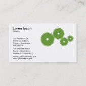 Gears - Avocado Green auf Weiß Visitenkarte (Rückseite)