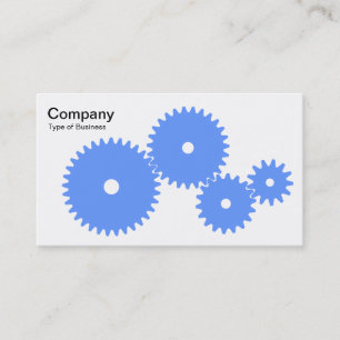 Gears - Baby Blue on White Visitenkarte