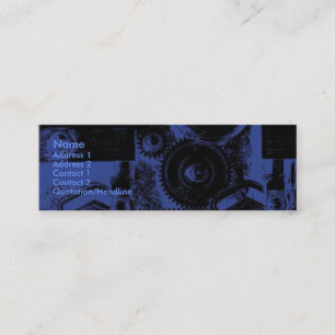 Gears Business Card Mini Visitenkarte