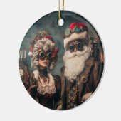 Gears & Cheer: Steampunk Santa & Mrs. Claus Keramik Ornament (Links)