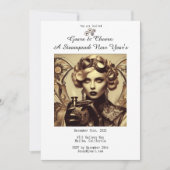 Gears & Cheers ein stürmisches Neujahr Einladung (Vorderseite)