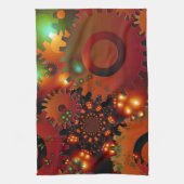 Gears Clock Office Design Digital Art Destination Handtuch (Vertikal)
