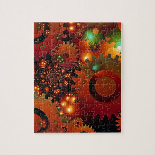 Gears Clock Office Design Digital Art Destination Puzzle (Vertikal)