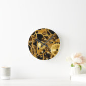 Gears Clock Office Design Digital Art Destination Runde Wanduhr (Zuhause)