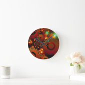 Gears Clock Office Design Digital Art Destination Runde Wanduhr (Zuhause)