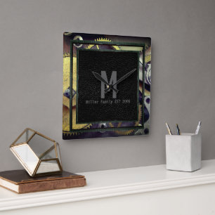 Gears Design Industrial Steampunk Wall Clock Quadratische Wanduhr