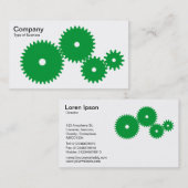 Gears - Grün auf Weiß Visitenkarte (Vorne/Hinten)