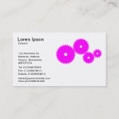 Gears - Magenta auf Weiß Visitenkarte (Rückseite)