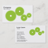 Gears - Martian Green on White Visitenkarte (Vorne/Hinten)