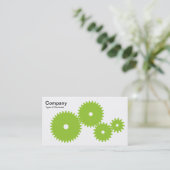 Gears - Martian Green on White Visitenkarte (Stehend Vorderseite)