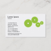 Gears - Martian Green on White Visitenkarte (Rückseite)