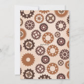 Gears Masculine Einladung (Rückseite)