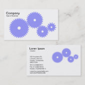 Gears - Pastellblau auf Weiß Visitenkarte (Vorne/Hinten)