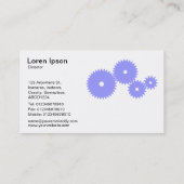 Gears - Pastellblau auf Weiß Visitenkarte (Rückseite)