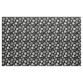 Gears Pattern 070819 - Weiß auf Schwarz Stoff (Yard (91,4 cm))