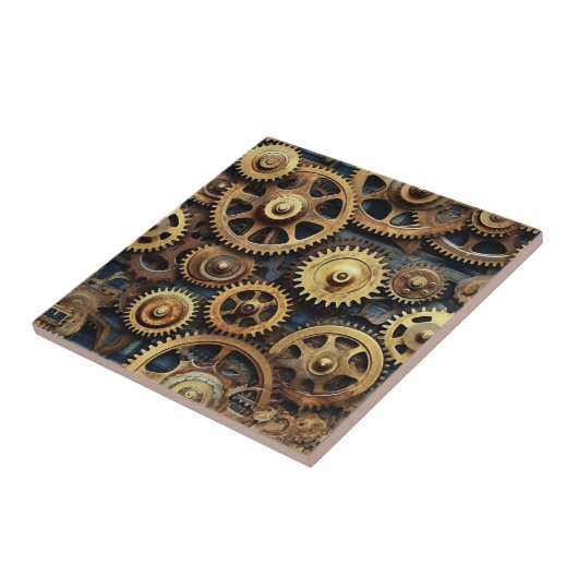 Gears Pattern Tile Fliese (Seite)