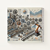 Gears, Robotics & Technical Charts Design Notizblock (Rückseite)