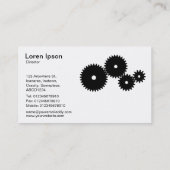 Gears - Schwarz auf Weiß Visitenkarte (Rückseite)