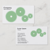 Gears - verblasst grün auf Weiß Visitenkarte (Vorne/Hinten)