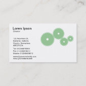 Gears - verblasst grün auf Weiß Visitenkarte (Rückseite)