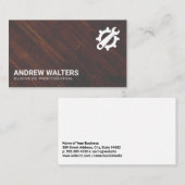 Gears Wrench Logo | Holzkappen Visitenkarte (Vorne/Hinten)