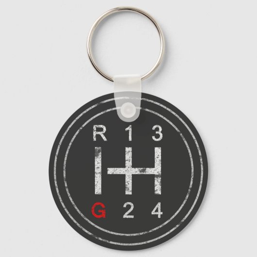 Gearshift Knob Syncro T3 Vanagon Classic Car Schlüsselanhänger (Vorderseite)