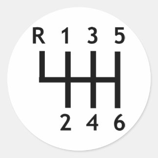 Gearshift - Race Runder Aufkleber