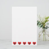 geätzte Hundekuh im roten Herzen Briefpapier (Stehend Vorderseite)