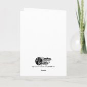 Geätzte Kätzchen-Gruß-Karte Karte (Rückseite)