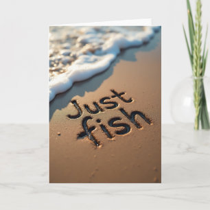 Geätzte Nur Fisch Vatertagskarte Karte