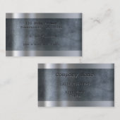 Geätztes metallisches Platten-Blau Visitenkarte (Vorne/Hinten)