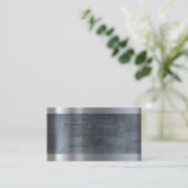 Geätztes metallisches Platten-Blau Visitenkarte (Stehend Vorderseite)