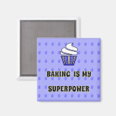 Gebäck aus blauem Kuchen Zitat Magnet (Vorderseite/Rückseite)