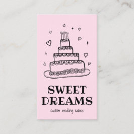 Gebäck für Hochzeitskuchen Catering Visitenkarte