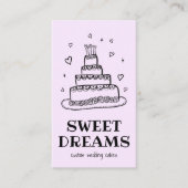 Gebäck für Hochzeitskuchen Catering Visitenkarte (Vorderseite)