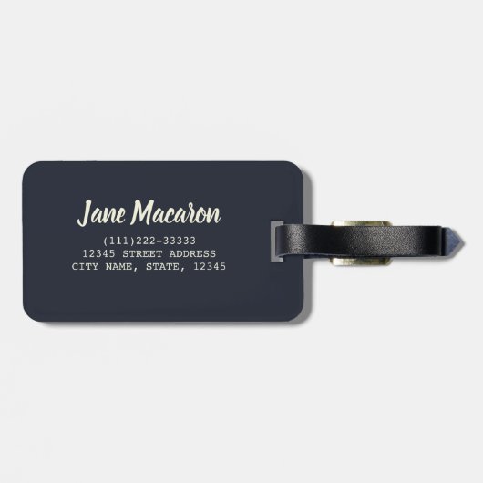 Gebäck für süße Zähne Gepäckanhänger (Rückseite horizontal)