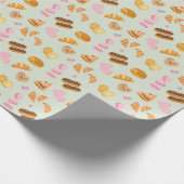 Gebäck in Paris Geschenkpapier (Ecke)