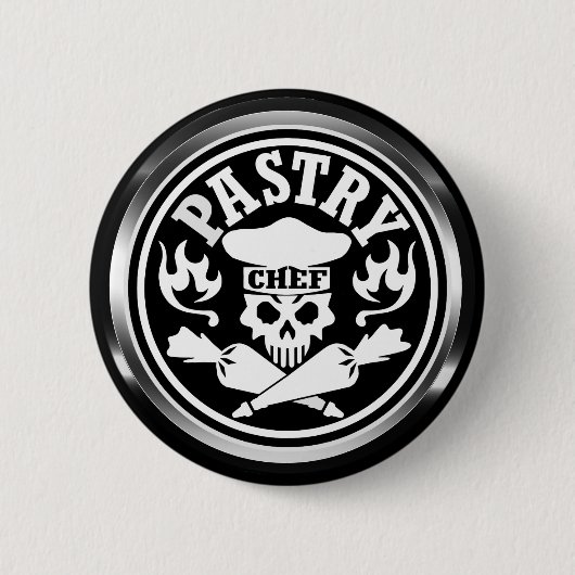 Gebäck-Koch und gekreuztes Button (Vorderseite)