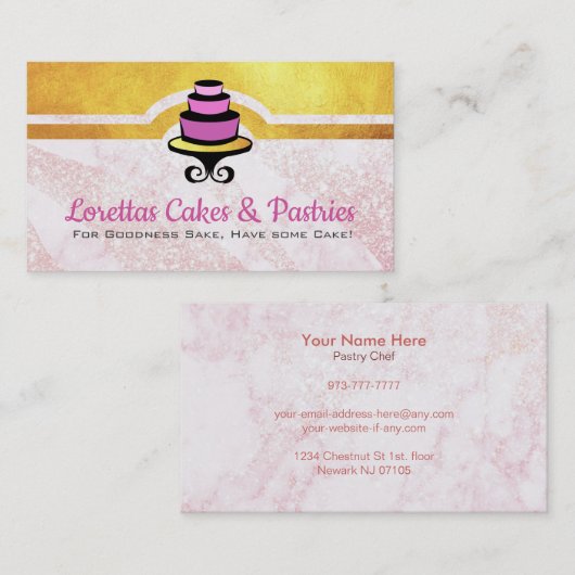 Gebäck-Kochs-Geschäfts-Karten Visitenkarte (Vorne/Hinten)