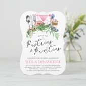 Gebäck & Panties Fingerie Dusche Einladung 12x18 (Stehend Vorderseite)