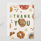 Gebäck + Schnuller Babydusche Brunch Dankeskarte (Vorderseite)