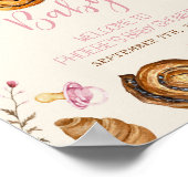 Gebäck & Schnuller Girl Baby Dusche Willkommen Poster (Ecke)