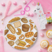 Gebäck und Backwaren Muster gepolstert Pappteller (Party)