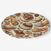 Gebäck und Teller zum Nachtisch (Schrägansicht)