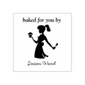 Gebacken für Sie Individuelle Name Gummi-Briefmark Gummistempel (Prägung)