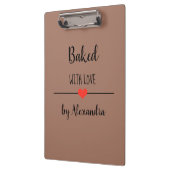 Gebacken mit braun Liebe Klemmbrett (Links)